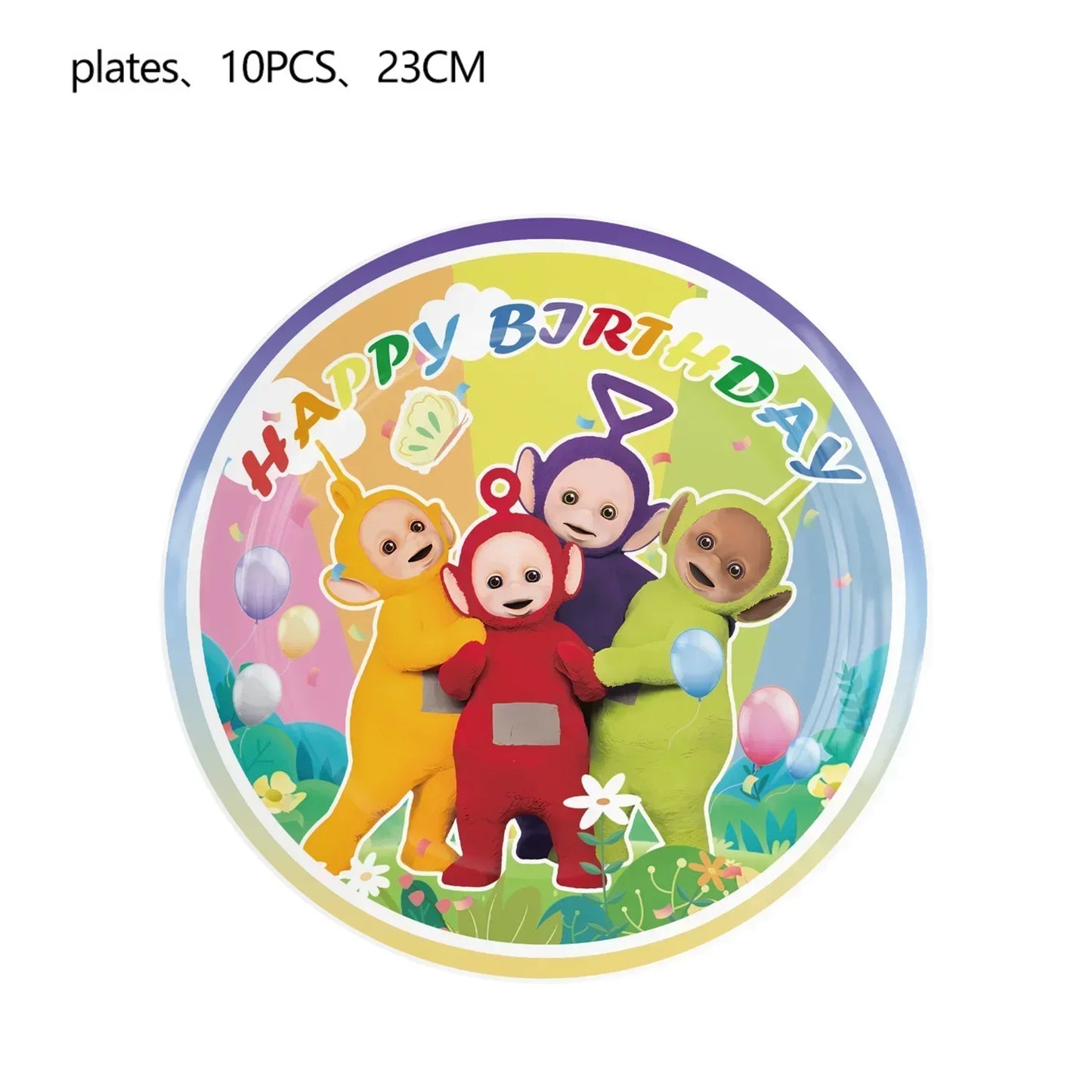 Teletubbies Birthday Party Decoration Tableware Set Paper Plates Balloons Banner Tablecloth For Kids Baby Shower Party Supplies