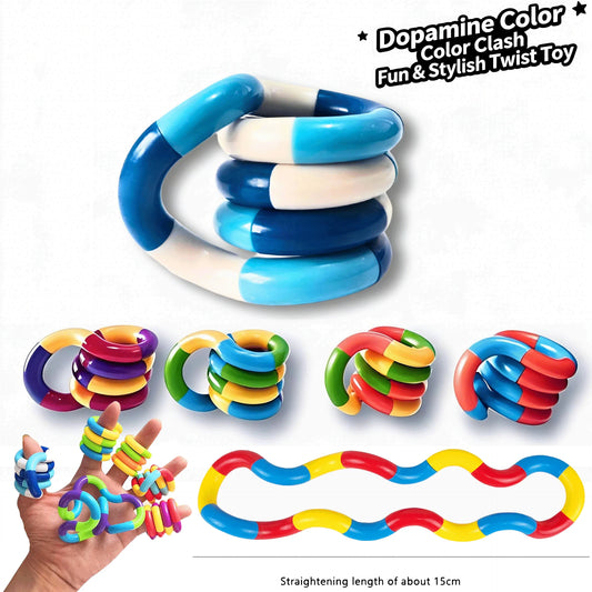 1/3/5Pcs Tangle Fidget Toy Deformation Sensory Hand-Eye Coordination Toy Anxiety Relief Twist Toy for Kid Adult Fine Motor Skill