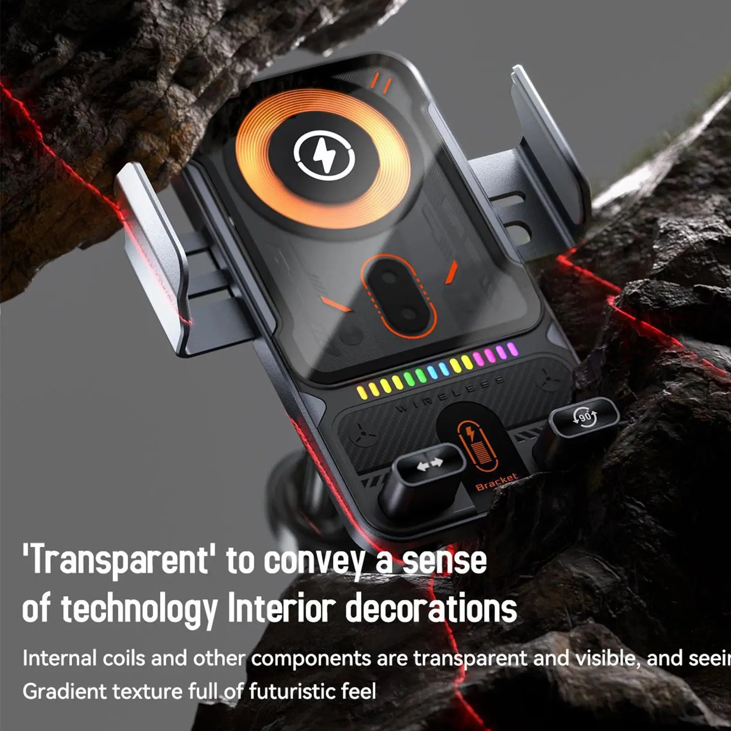 Wireless Charger for Car 15W Fast Charging Air Vent Cradles Auto Clamping Phone Holders for Music Control Video Streaming Daily
