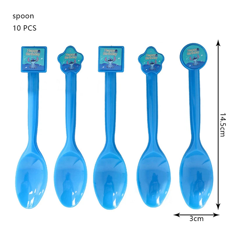 New Stitch Birthday Party Decoration Foil Latex Balloon With Pattern For Kids Event Supplies Disposable Tableware Plate Backdrop
