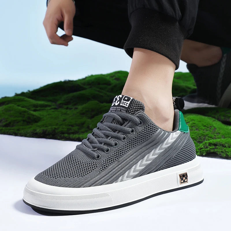 Lift Sneakers Men Booster Shoes Elevator Man Height Increase Insole 6cm Leisure Sports  Plus Size 37-46