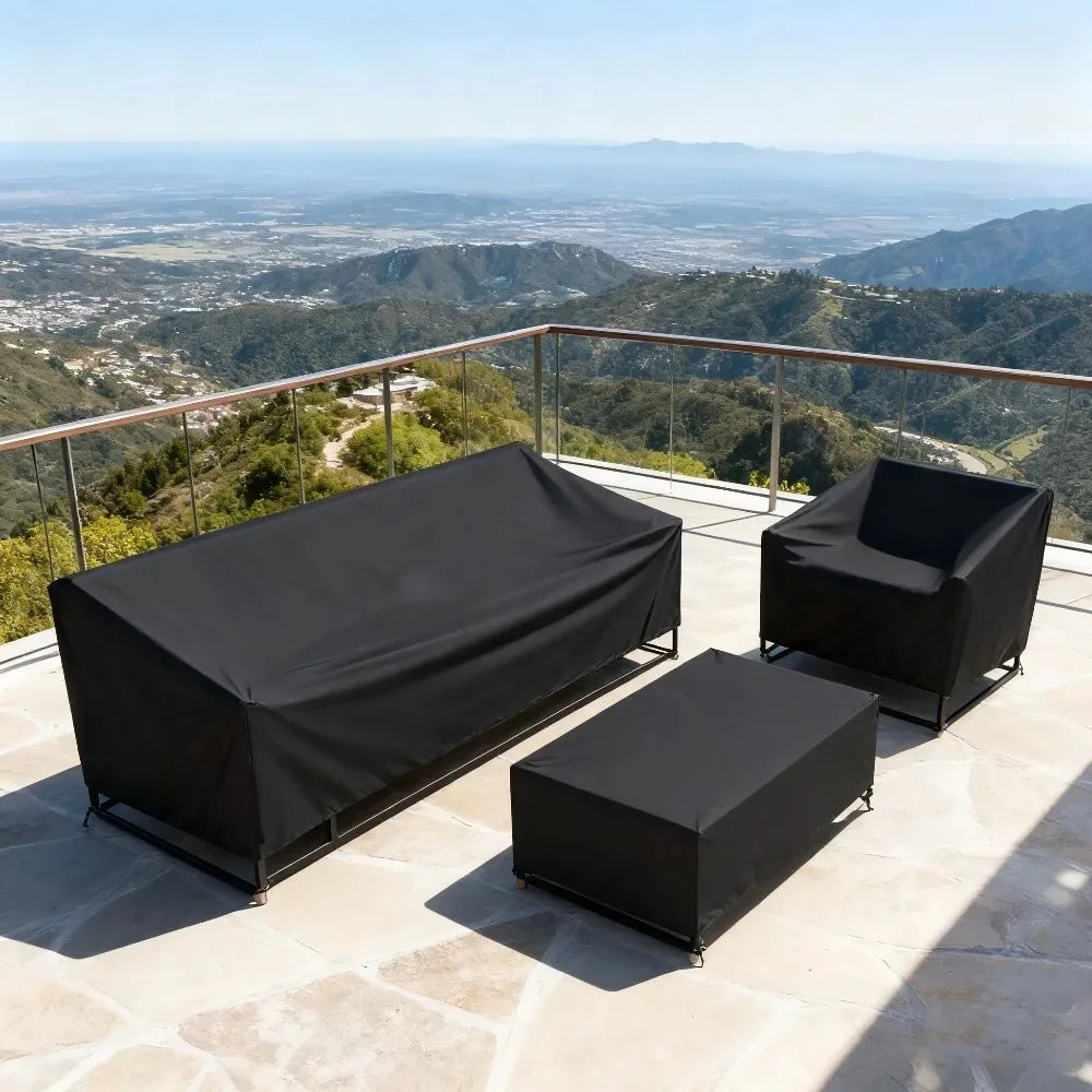 Patio Sofa Cover Waterproof - with Table and Chair Covers Set, All-Weather