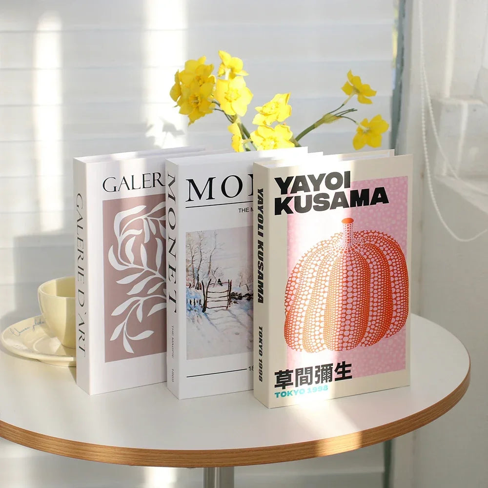 3Pcs/Set Luxury Decoration Fake Books Rich in layers Set of fake books Home Decor Ornaments cosmetic room Coffee Table Book