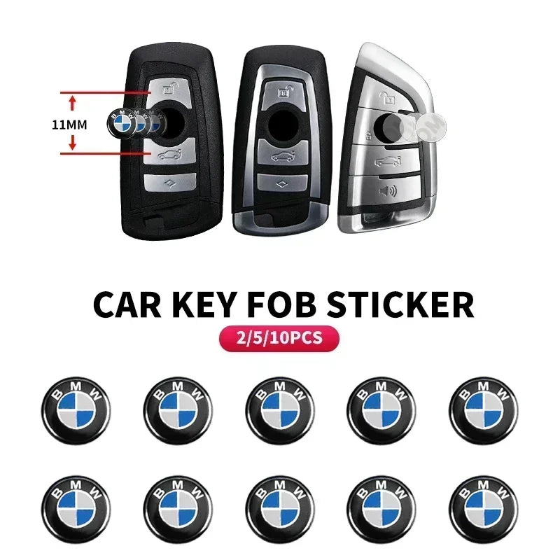 11mm Car Key Sticker Logo 3D Metal Car Key Sticker Emblem For BMW F34 F10 F20 F48 F39 F30 F25 F26 F15 F16 F22 F32 E90