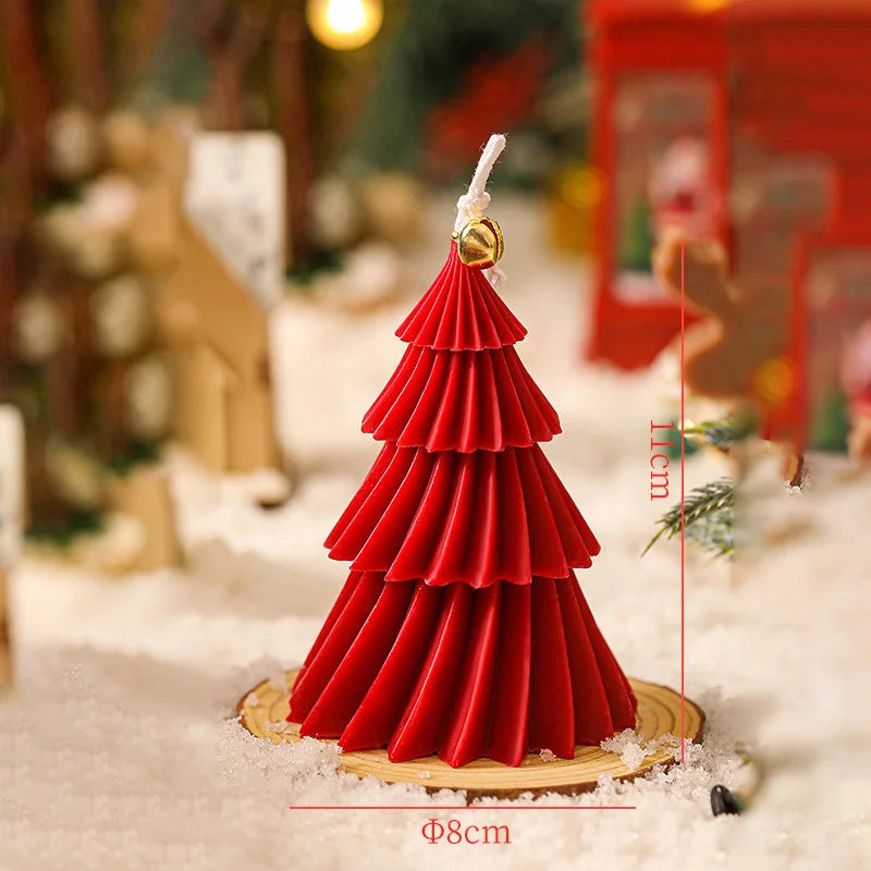3D Christmas Tree Candle Silicone Mold DIY Christmas Candle Making Kit Handmade Soap Plaster Resin Baking Tools Holiday Gifts
