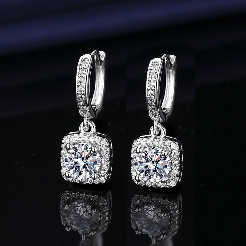 GRA Certificates 100% Real Moissanite 925 Sterling Silver D VVS1 Pass Diamond Tester Pen Moissanite Stud Earrings For Women