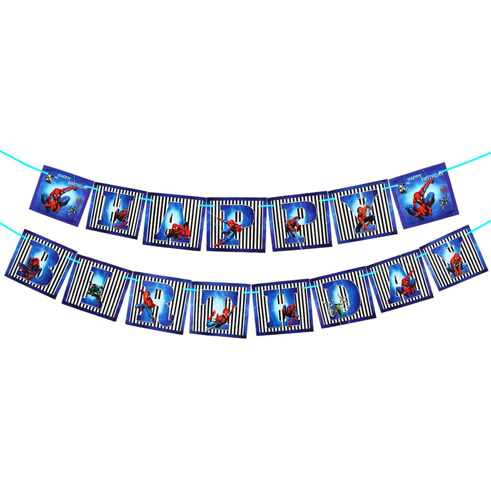 Spider Man Birthday Party Decor Paper Cups Plates Tablecloth For Kids Boy Spiderman Baby Shower Party Decorations Party Supplies