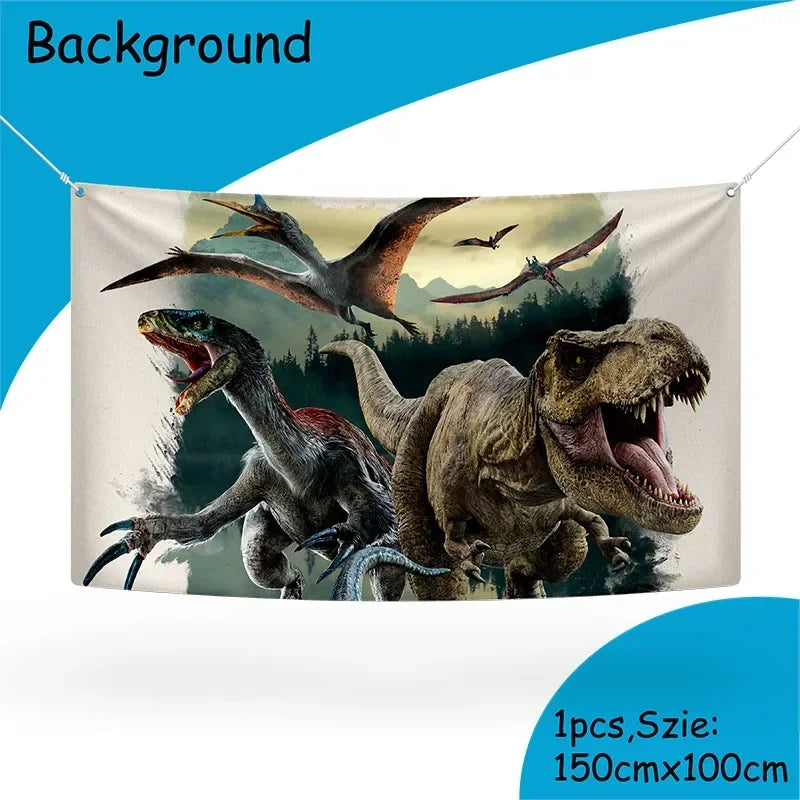 Disney Jurassic dinosaurs Party Supplies Tableware Set Cup Plates Napkins For Kids Birthday Decoration Boys and GirlsBaby Shower
