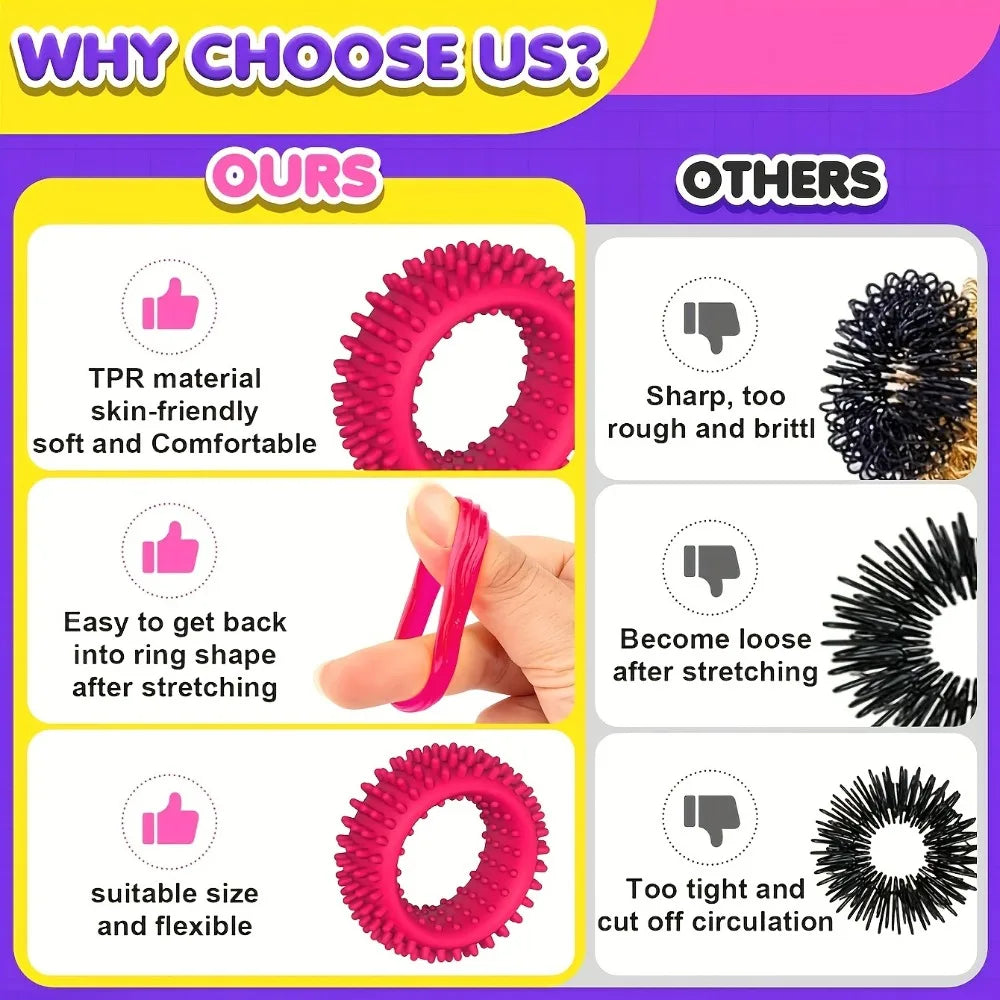 New Fidget Toys Children's Silicone Sensory Ring Silicone Decompression Toy Sensory Ring