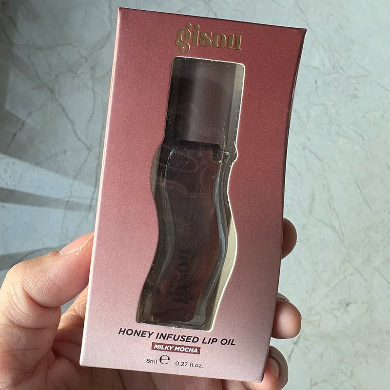 Gisou Moisturizing Glazed Plum Lip Balm Lip Oil Gloss Care Of The Lips Benetitnt For Lips Plumping Exfoliating Plumping Gloss