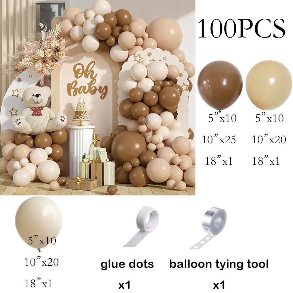 Nude White Sand Balloons Arch Kit Skin Gold Balloon Garland Kids Birthday Party Baby Shower Wedding Graduation Decoration Globos