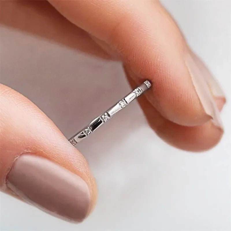 Huitan Delicate Girls Finger Rings with CZ Party Daily Wear Fashion Versatile Accessories for Women Minimalist Gift 2021 Jewelry