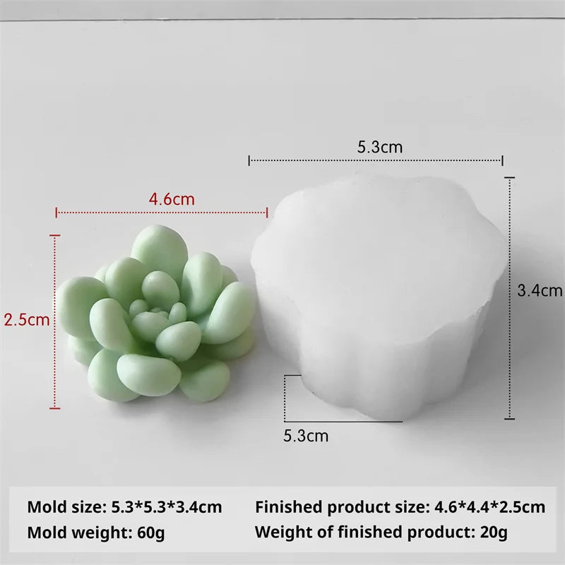 3D Silicone Candle Soap Mold Cactus Succulents Plaster Cement Mold Home Decoration DIY Aromatherapy Wedding Gifts silicone molds