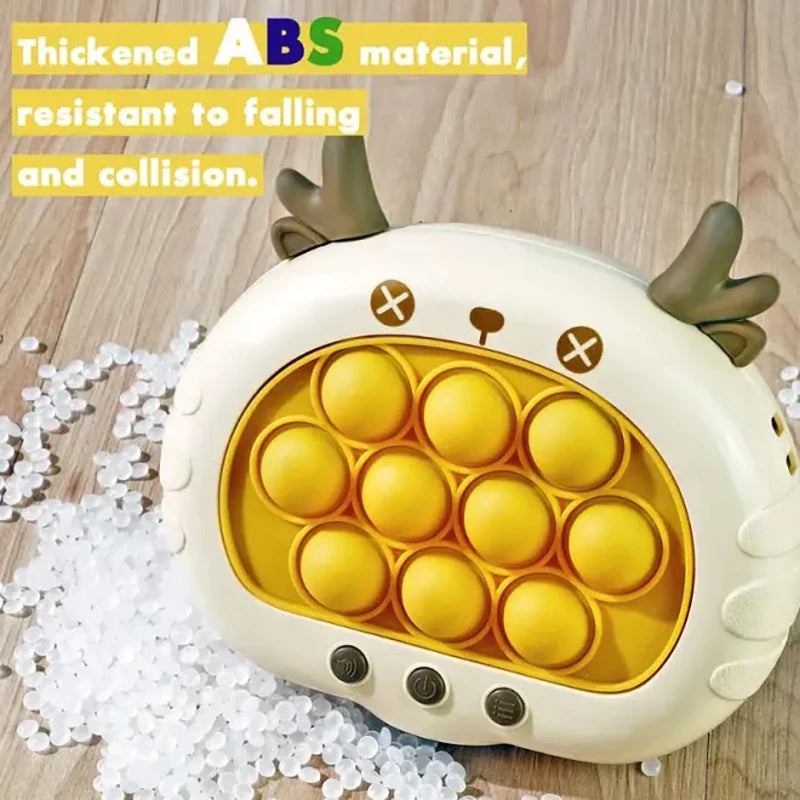3 Colors 1 pcs Electronic Pop Quick Push Bubbles Game Machine Kid Cartoon Fun Squeezing Toys Anti Stress Sensory Bubble Toy Gift
