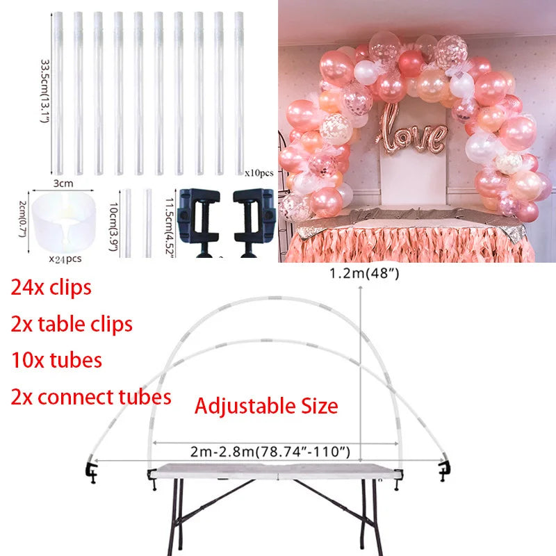1/2 set Latex Balloon Holder Balloons Stand Column Metallic Balloons Baby Shower Kids Birthday Party Wedding Decoration Supplies