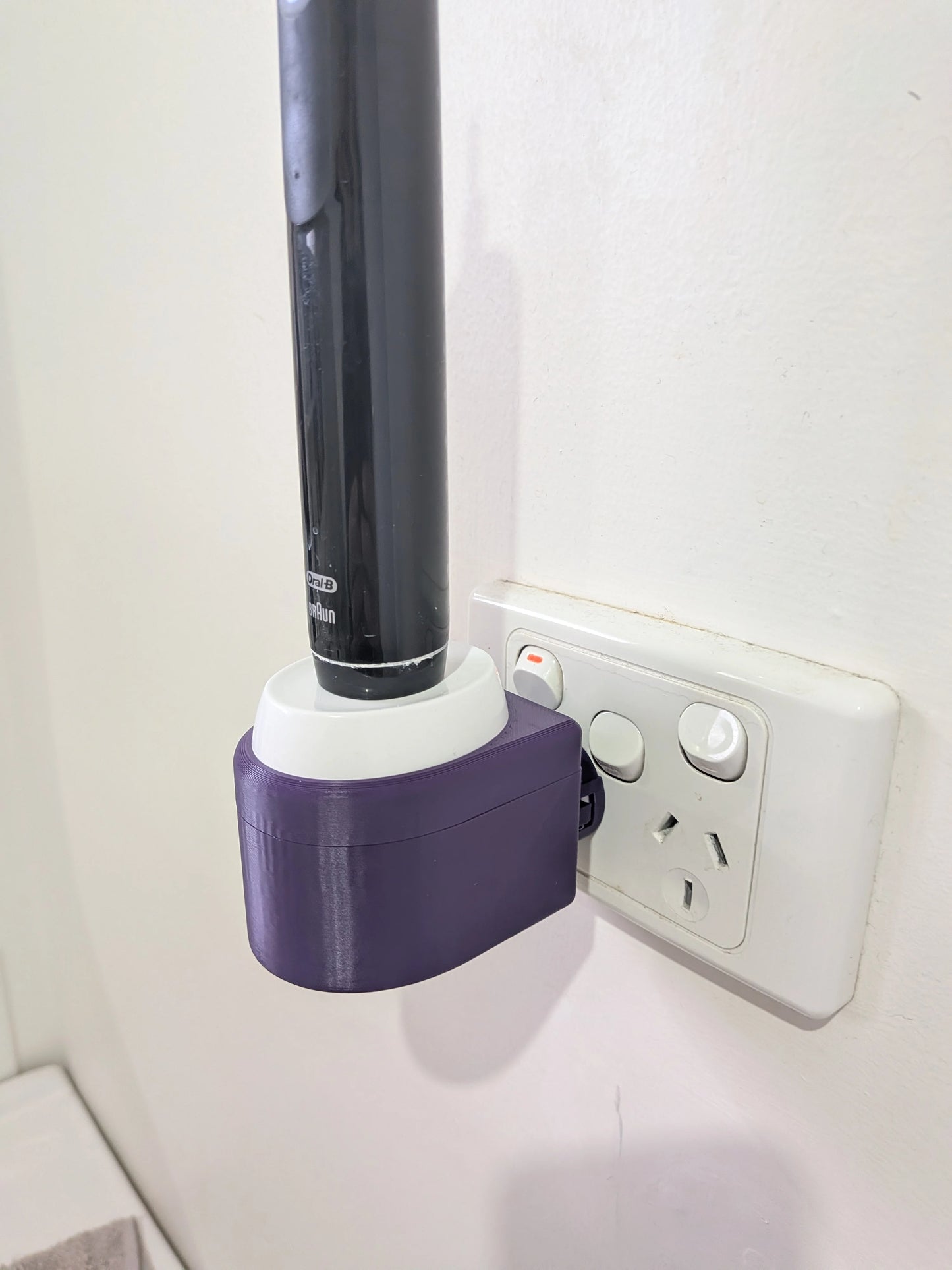 Australian Standard 3D Printed Toothbrush Charger Holder Dustproof Wall Mount For Oral B Philips Bathroom Counter Organizer