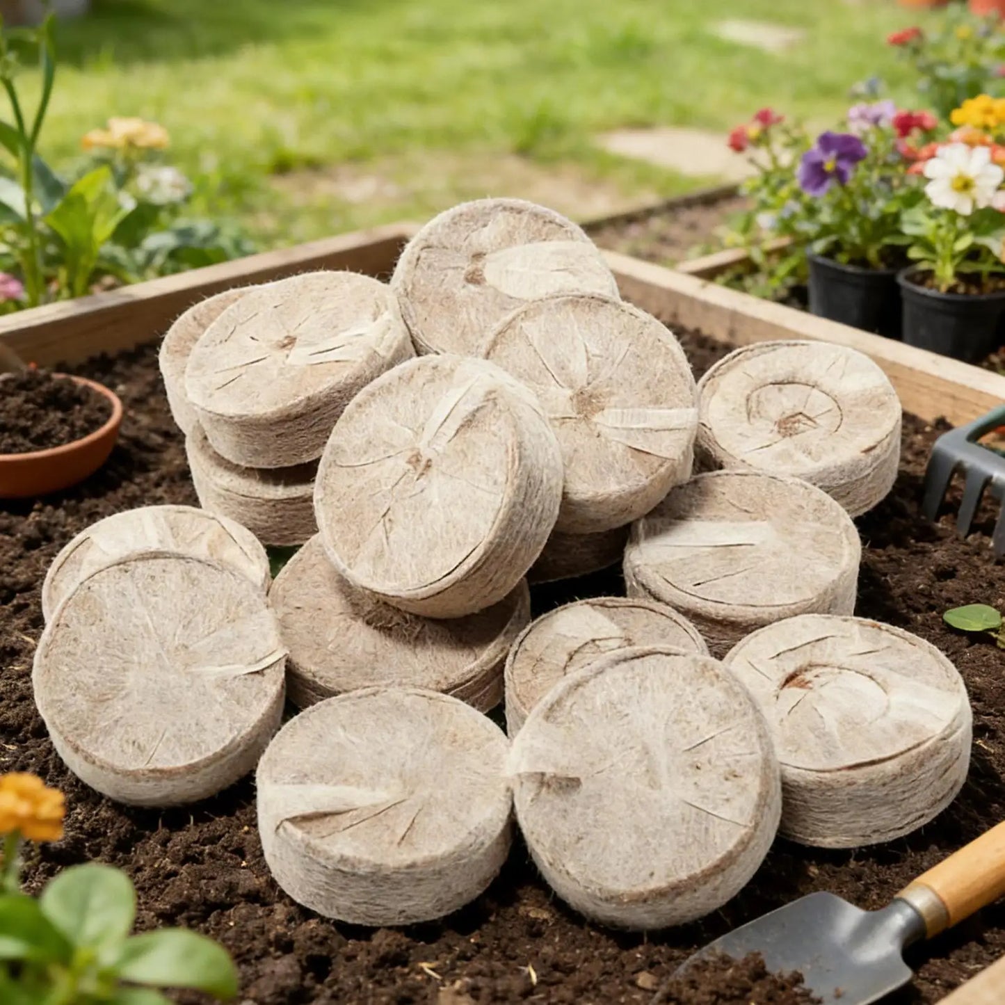 100Pcs 30mm Peat Pellets With Trays Seed Starting Soil Pellets For Indoor Outdoor Gardening Hydroponic Vegetable Flower Bed Farm