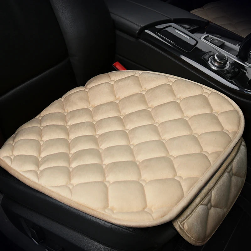 Car Seat Cover Protector Universal Winter Warm Auto Seat Cushion Rear Seat Cushion Protection Covers Back Cushion Three Piece