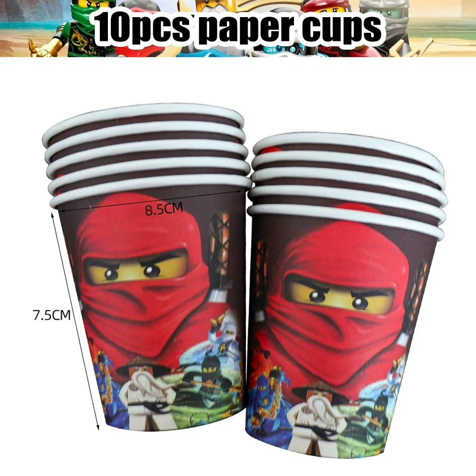 Ninja Birthday Party Decorations New Paper Tableware Plates Cups Napkins Tablecloth Background Balloon Supplies Deco For Kid Boy
