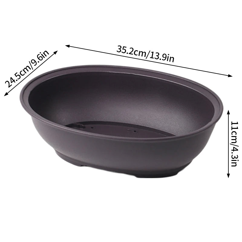 Outdoor Garden Landscape Bonsai Tray Square Rectangular Flowerpots Imitation Purple Clay Succulent Plants Pots 	
Pots for Plants