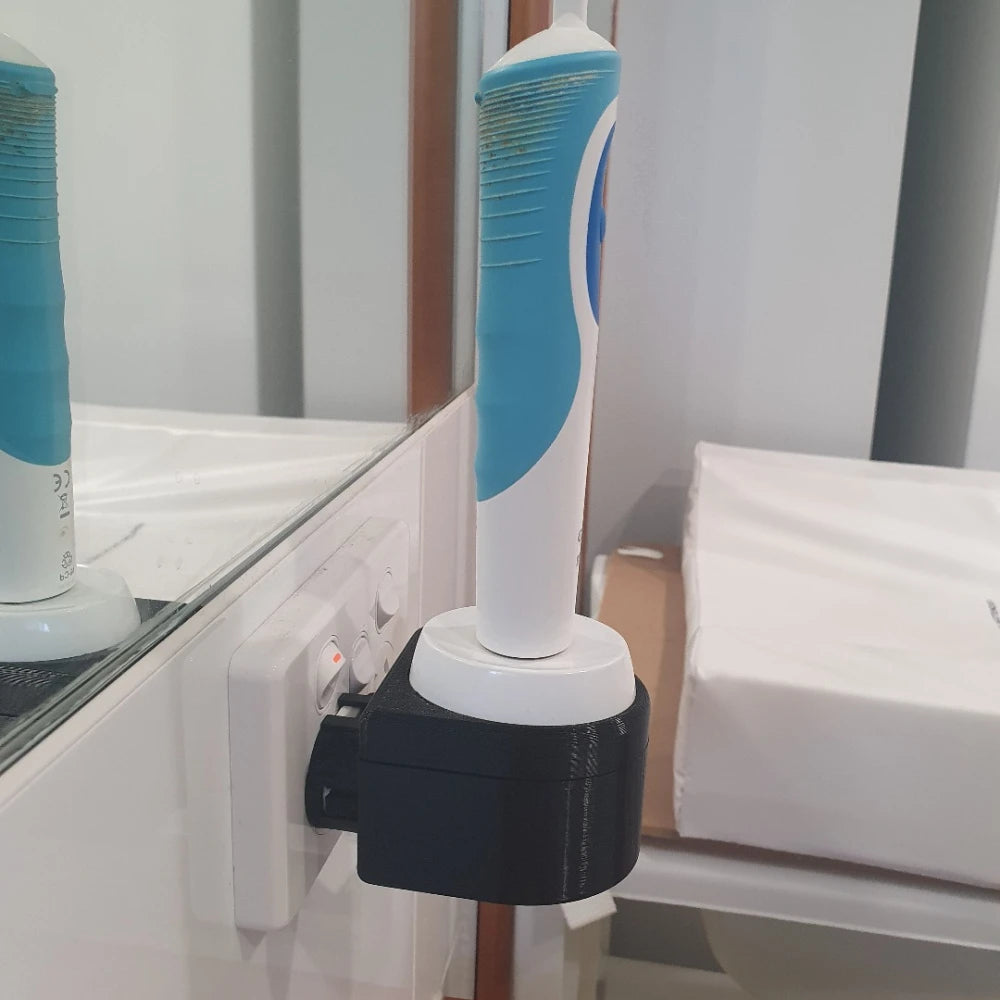Australian Standard 3D Printed Toothbrush Charger Holder Dustproof Wall Mount For Oral B Philips Bathroom Counter Organizer