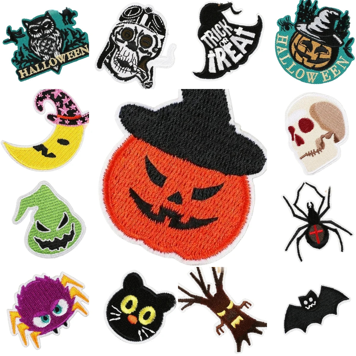 10/23PCS Wholesale Lots/set of Horror Ghost Haunted House Mummy Patch  Embroidery DIY Cloth Sticker Badge Ironing Jeans/cloak