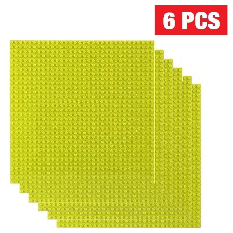 6PCS Classic Base Plate 32x32 16x32 Dots Baseplate Bricks DIY Assembly ABS Plastic Building Blocks Compatible Brand Figures City