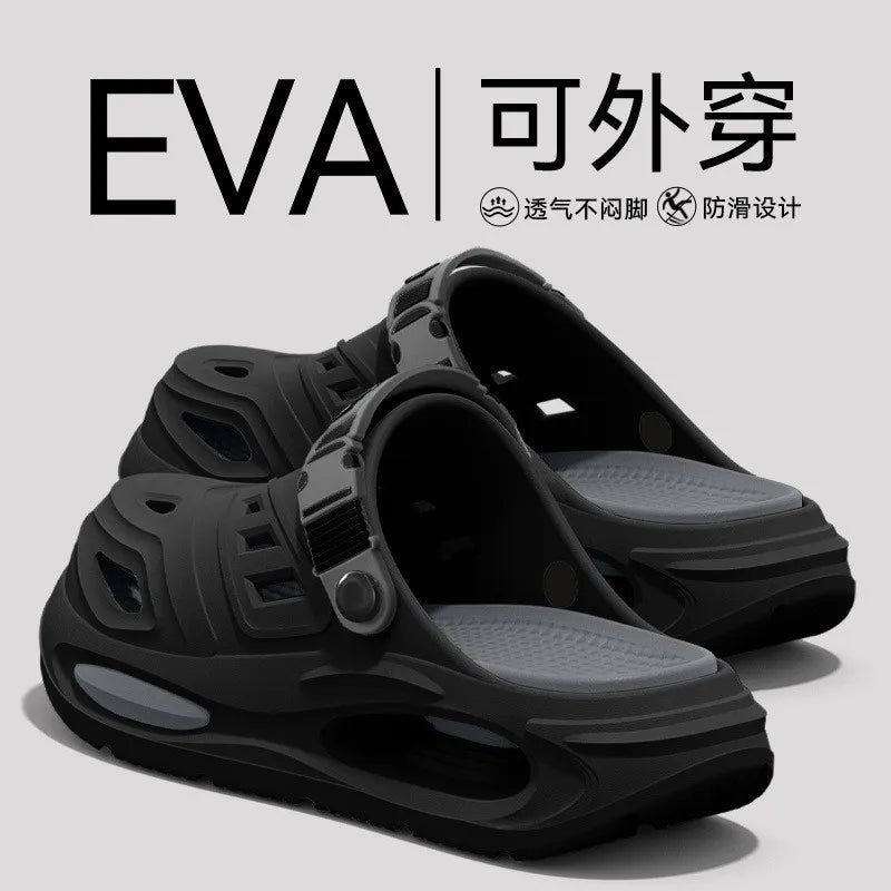 Men's driving breathable non-slip hole shoes summer new deodorant non-slip outer wear wear wear-resistant fishing beach sandals