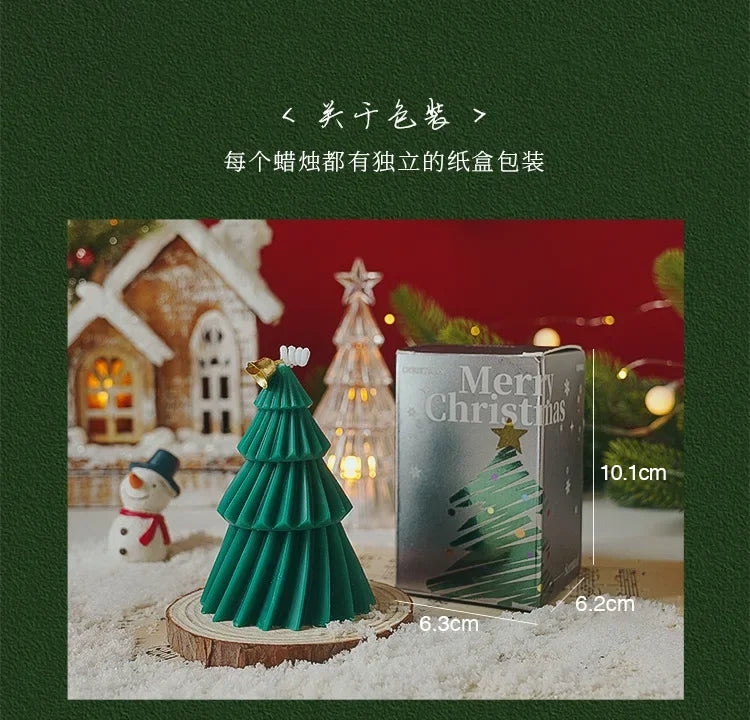 3D Christmas Tree Candle Silicone Mold DIY Christmas Candle Making Kit Handmade Soap Plaster Resin Baking Tools Holiday Gifts
