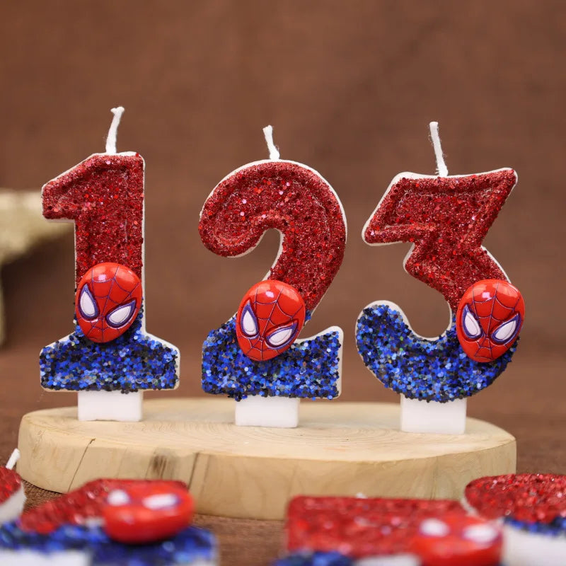 Spiderman digital birthday candle cake party decoration birthday candle DIY