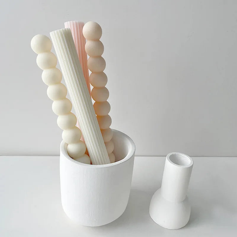 3D Candle Silicone Molds DIY Long Twisted Spiral Taper Candle Making Mold Tools Moldes De Silicona Para Velas форма для свечей