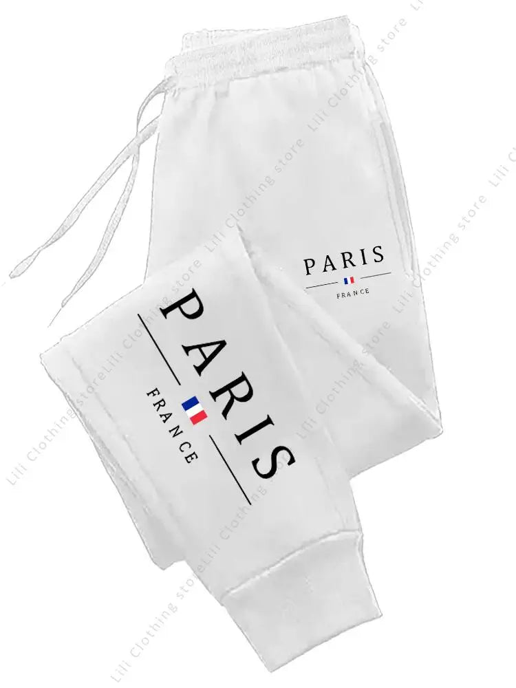 2025 New Hot Sale PARIS Jogger Pants for Women's Trousers High quality Autumn Winter Fleece Casual Sports Sweatpants Women Pants