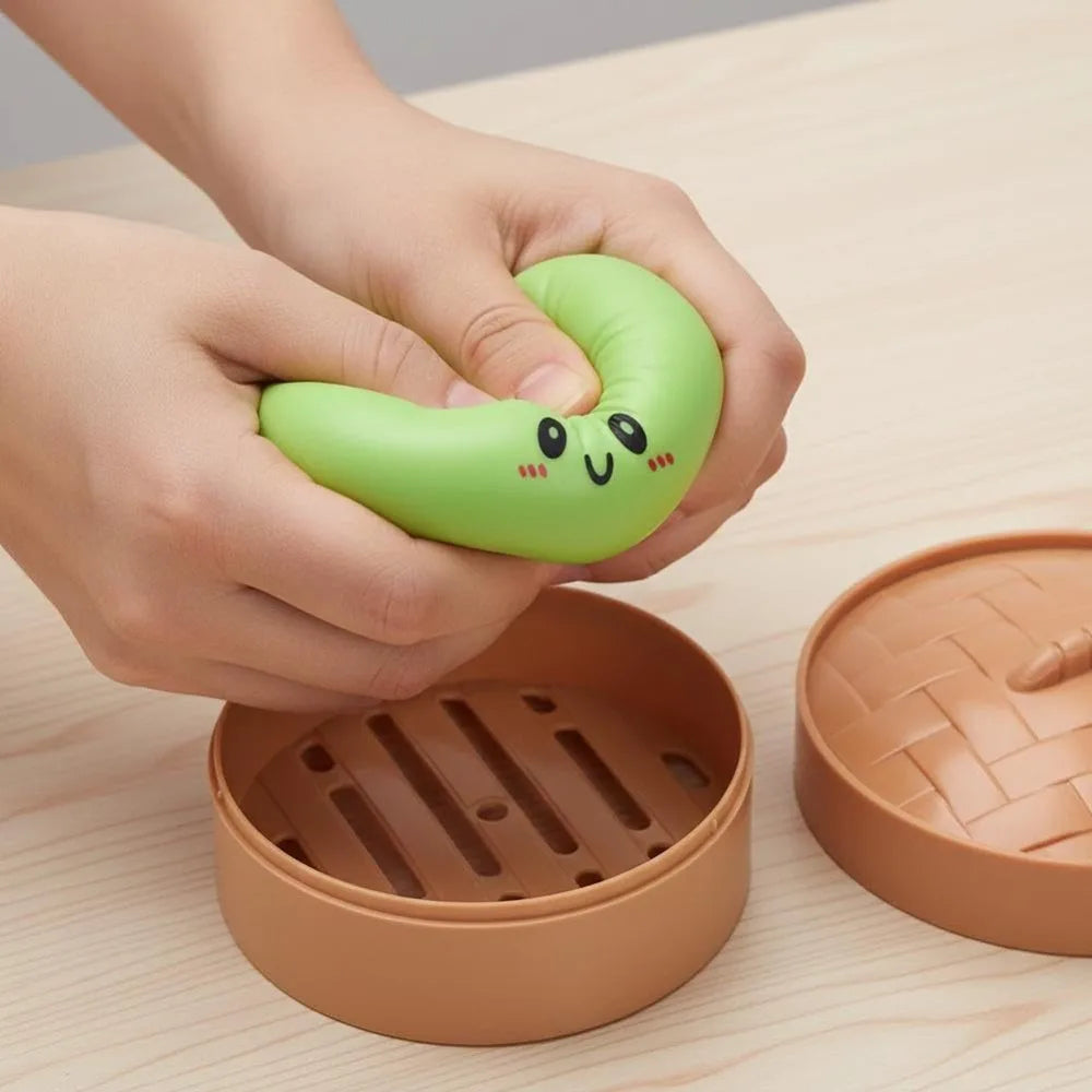 Realistic steamed bun Squeeze Sensory Toy Soft Stress Relief Decompression Toy for Home Office Desktop Decoration and Gift