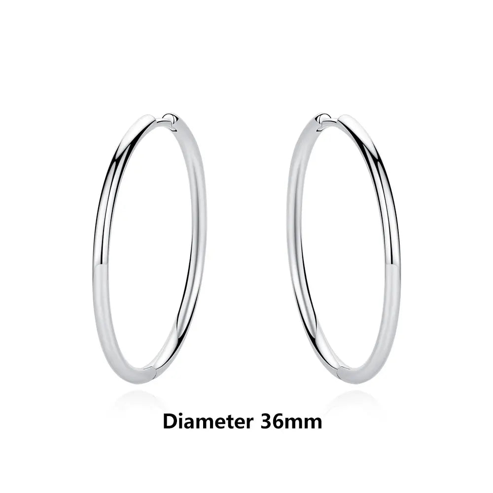 New 2025 Original 925 Sterling Silver Earrings For Women Piercing Hoop Love Heart Earings Rose Gold Wedding Gift Luxury Jewelry