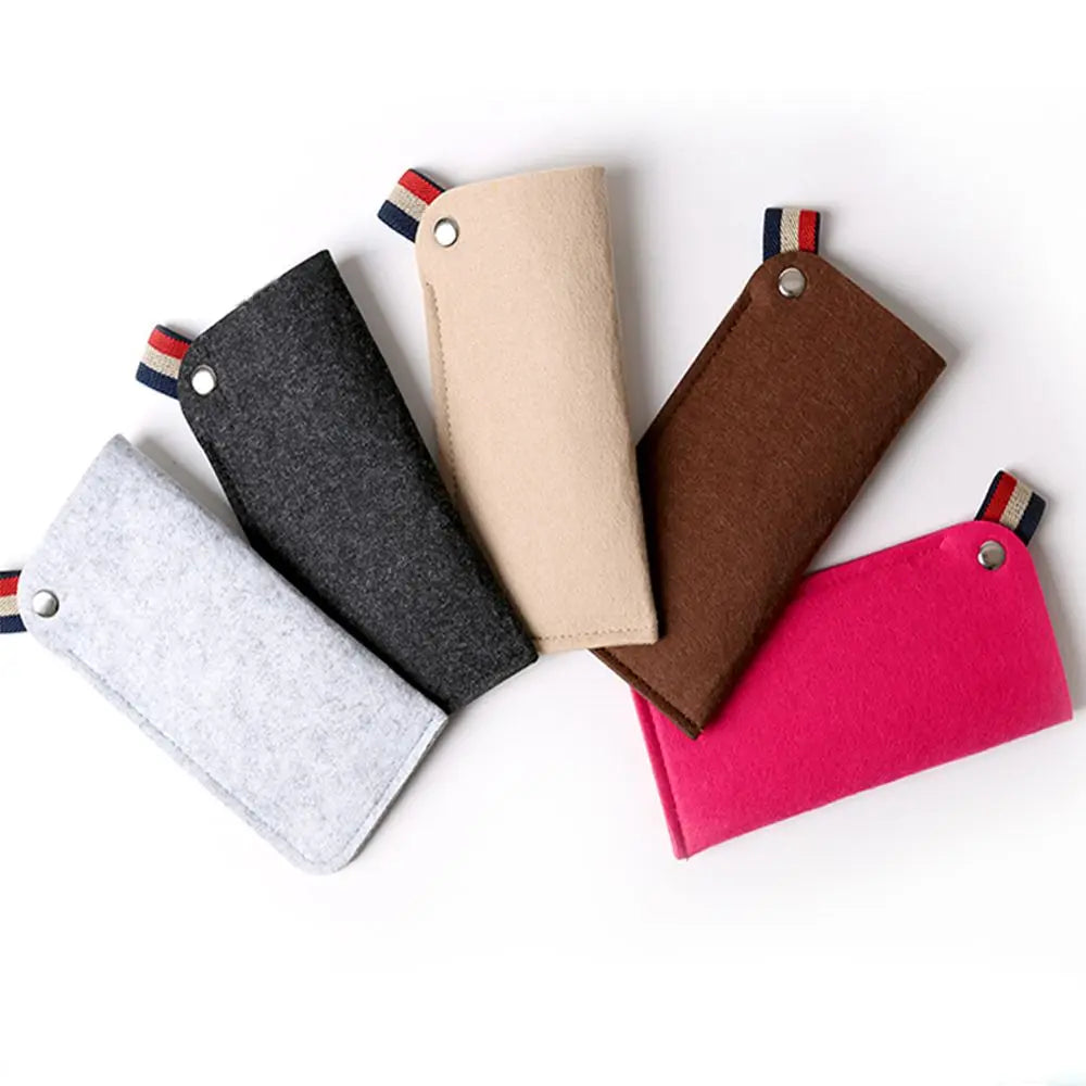 2019 New Unisex Fashion Felt Sunglasses Storage Bags For Men Women Colorful Candy Eyeglasses Box Soft Bag Accessoires