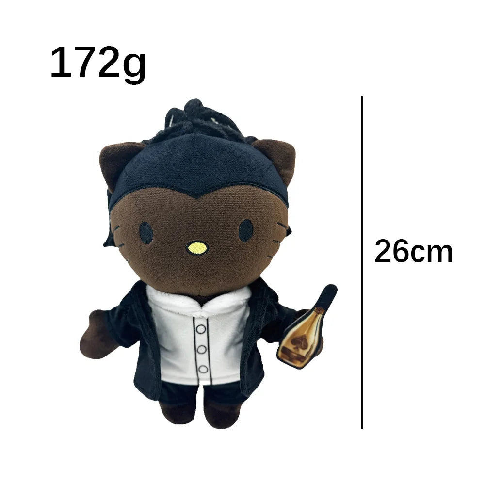 New Hello Kitty Ken Carson Rapper Trippie Taylors Plush Toy Doll with Clothes Stuffed Soft Plush Toys Fans Collect Gifts