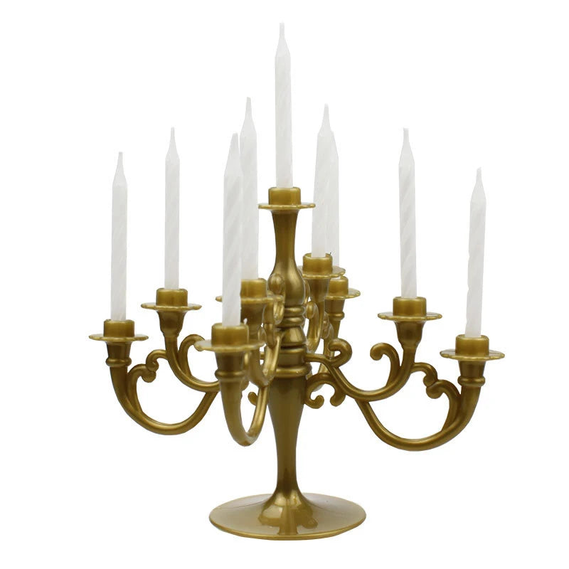 Ins Style Retro European Luxury Cake Decoration Candlestick Baking Birthday Party Wedding Small Plug-In Supplies Theme Girl