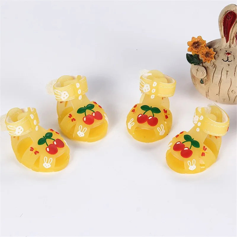 Breathable Pet Shoes Non-Slip Shoes for Small Dogs Trendy Dog Pet Summer Rain Shoes Sandals Waterproof Dog Shoes Dog Supplies