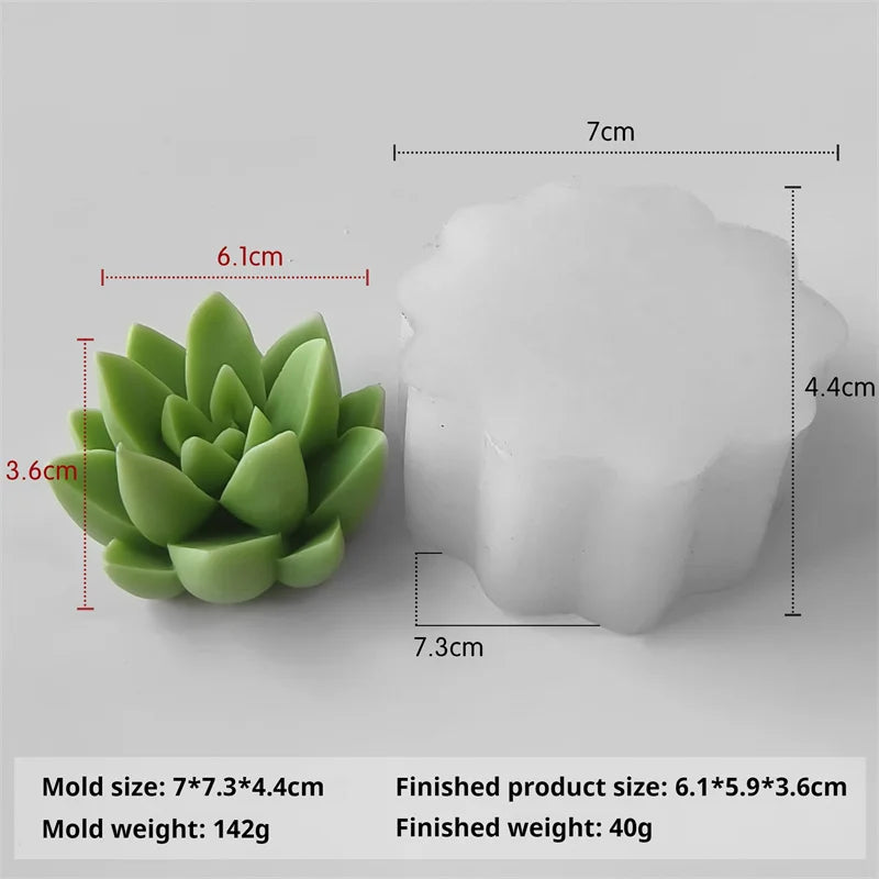 3D Silicone Candle Soap Mold Cactus Succulents Plaster Cement Mold Home Decoration DIY Aromatherapy Wedding Gifts silicone molds