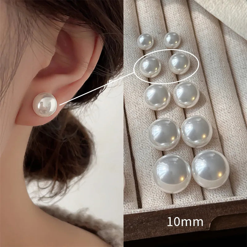 New 925 Sterling Silver Pearl Earrings Personality Charm Exquisite Charm Woman Earrings Birthday Gift Exquisite Jewelry