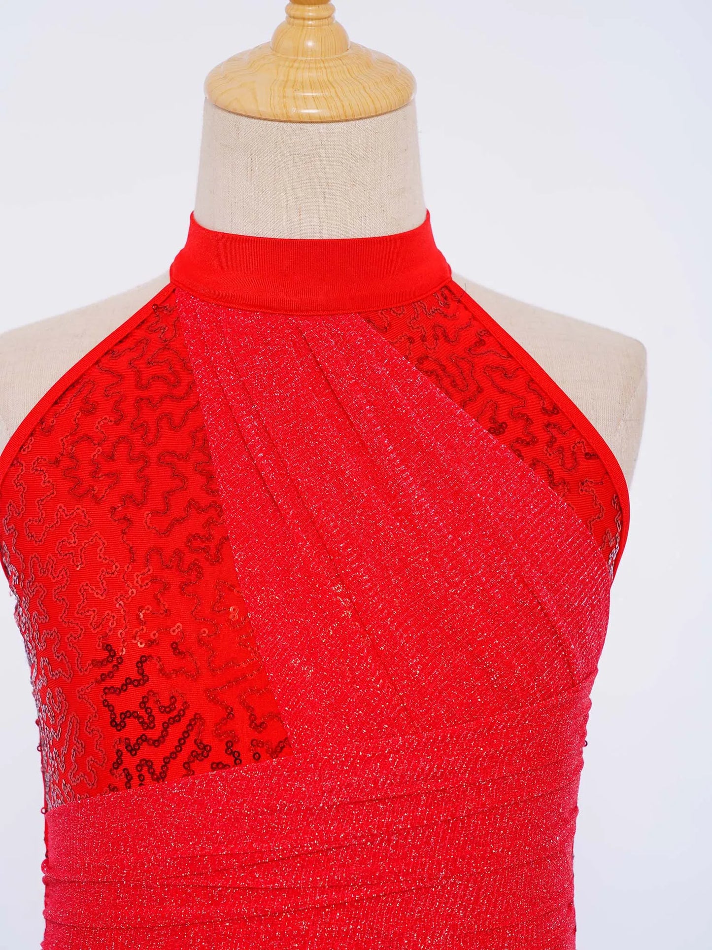 Children Girls Modern Lyrical Dance Jumpsuit Sleeveless Shiny Sequin Mesh Split Ballet Figure Skating Gymnastic Leotard Bodysuit