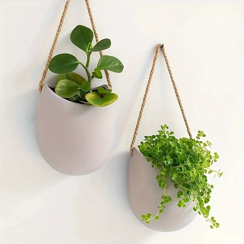 Creative Wall White Mounted Flowerpot Serie Succulent Flowerpot Flower Basket Flower Arrangement Decoration Garden Decoration