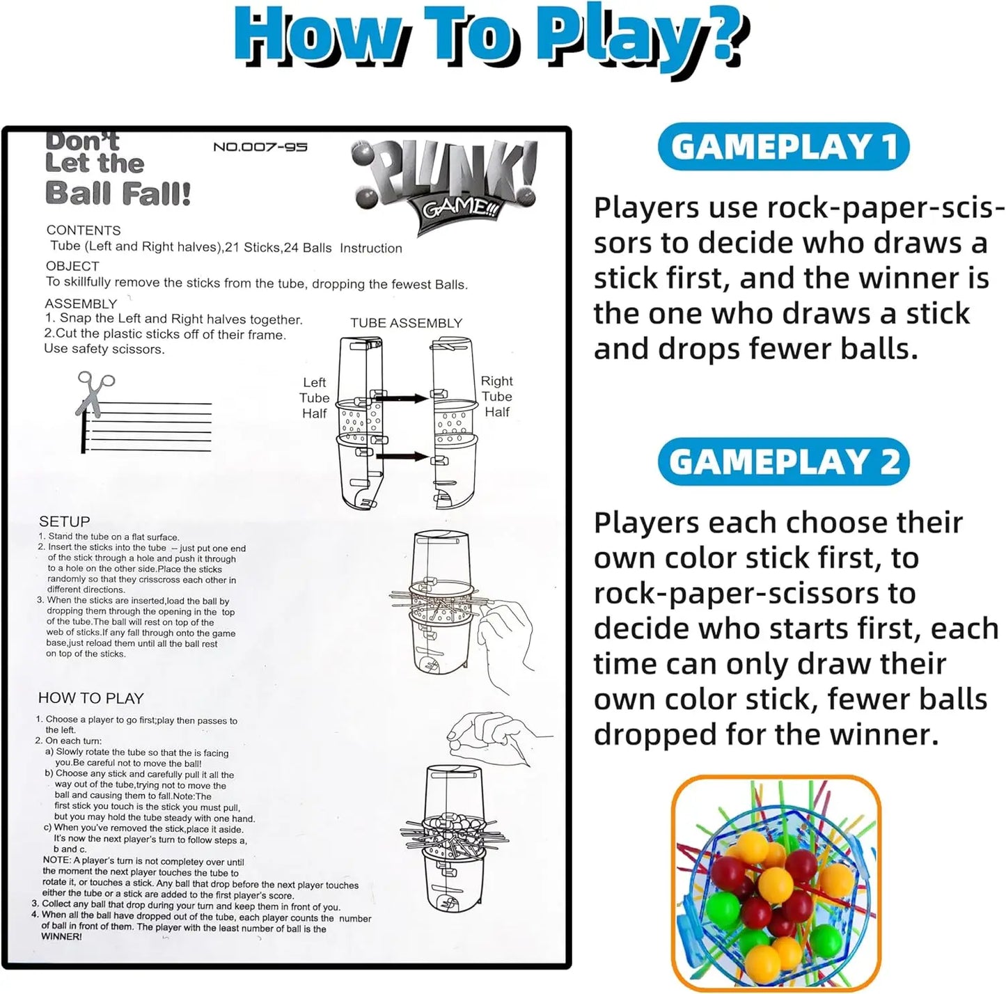 Don'T Let The Ball Fall,Best Board Game for Family,Party,Puzzle toy,2-4 Players,hand-eye coordination, fine motor, thinking