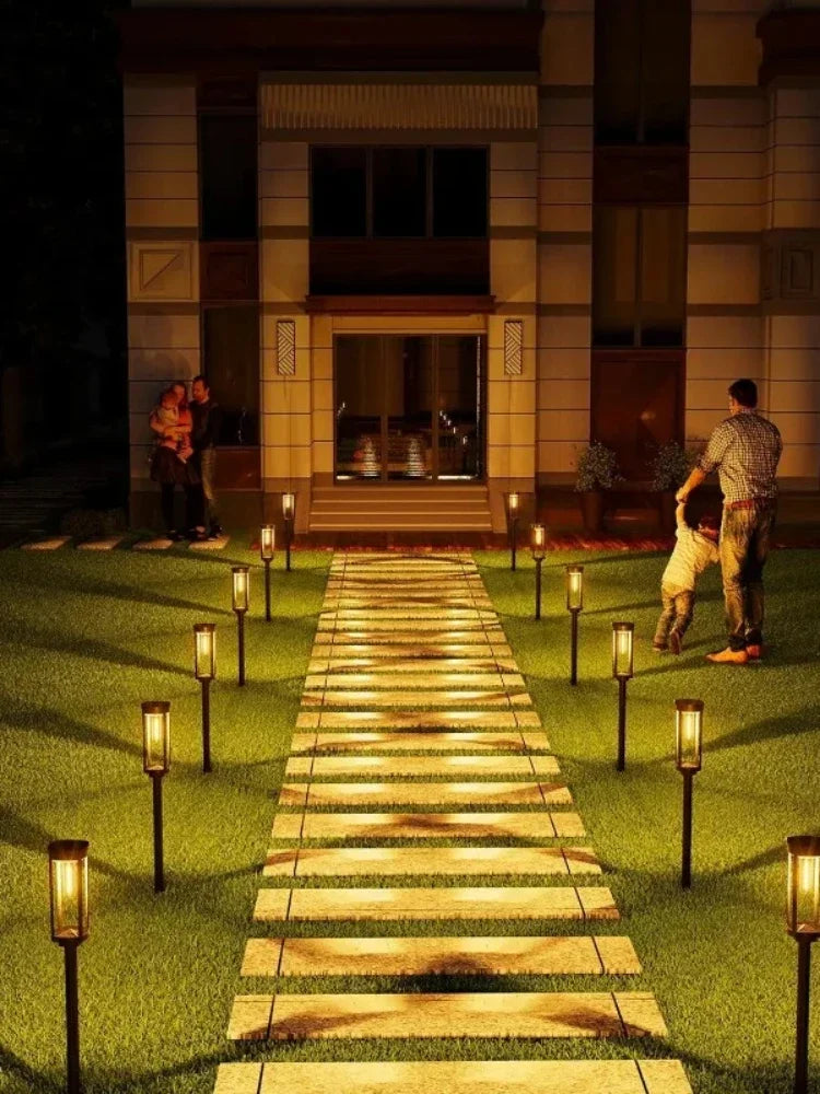 Waterproof LED Solar Lights for Garden Yard Driveway - Automatic Pathway Lighting Outdoor Landscape Lighting Auto On/Off at Dusk