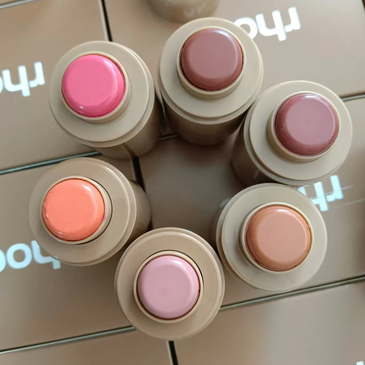 Rhode Pocket Blush LIP Stick Lip And Cheek Hydrating Stick Natural Rouge Powder Blush Cream Lipstick Cheek Easy To Apply Colo