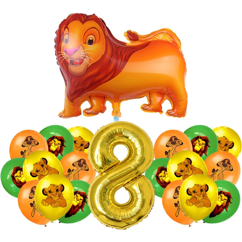 Disney The Lion King Birthday Party Decoration New Plates Cups Napinks Tablecloth King Lion Birthday Balloon Party Favor Balloon