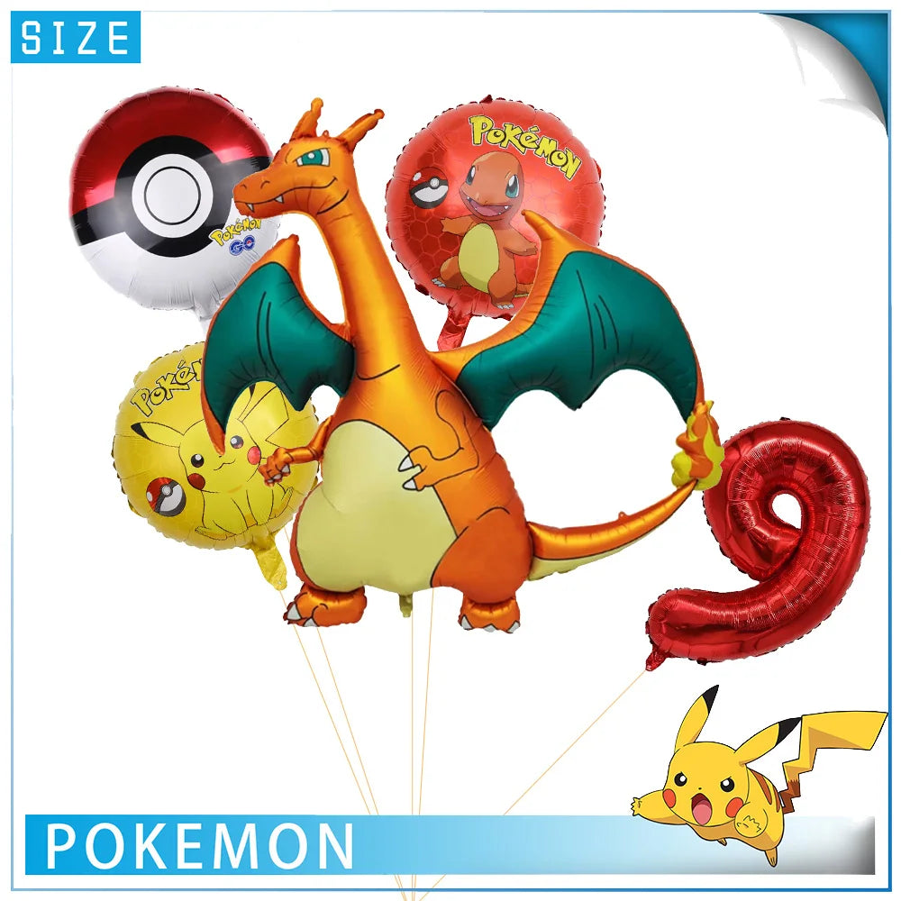 Pokemons Party Birthday Decoration Happy Pikachu Theme Tableware Cups Plates Balloons Banner Supplies Kids Favors Baby Shower