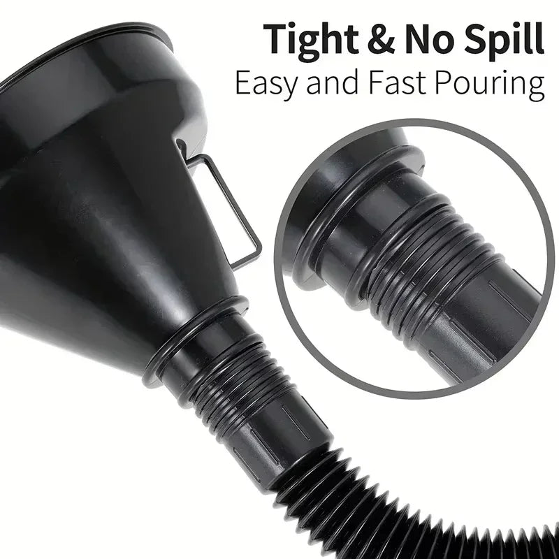 1 pc Multi Functional Flexible  Funnel: Spill-Proof Oil Changing Tool with Wide Mouth & Handle automobile
