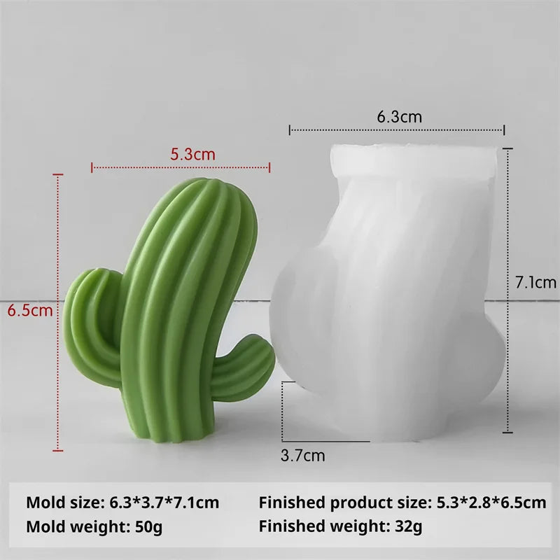3D Silicone Candle Soap Mold Cactus Succulents Plaster Cement Mold Home Decoration DIY Aromatherapy Wedding Gifts silicone molds
