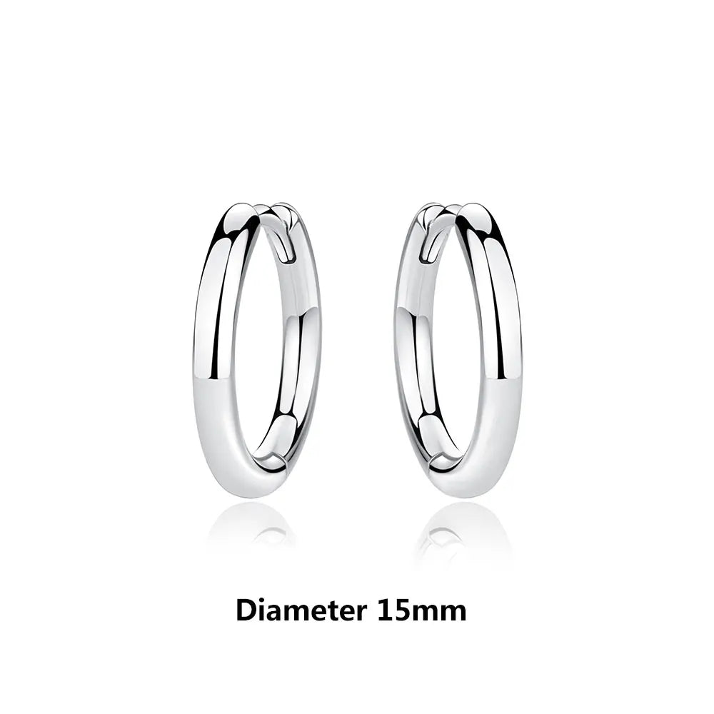 New 2025 Original 925 Sterling Silver Earrings For Women Piercing Hoop Love Heart Earings Rose Gold Wedding Gift Luxury Jewelry